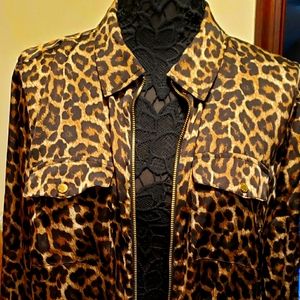 Brand new without tags front zip long sleeve Michael Michael Kors blouse.